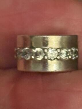 Pandora ALE S925 Sterling Silver Clear CZ Clip Charm Wide Band